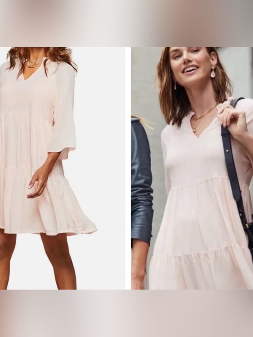 Spartina 449 Maisie Pink
Tiered Boho Dress pale blush Size Large